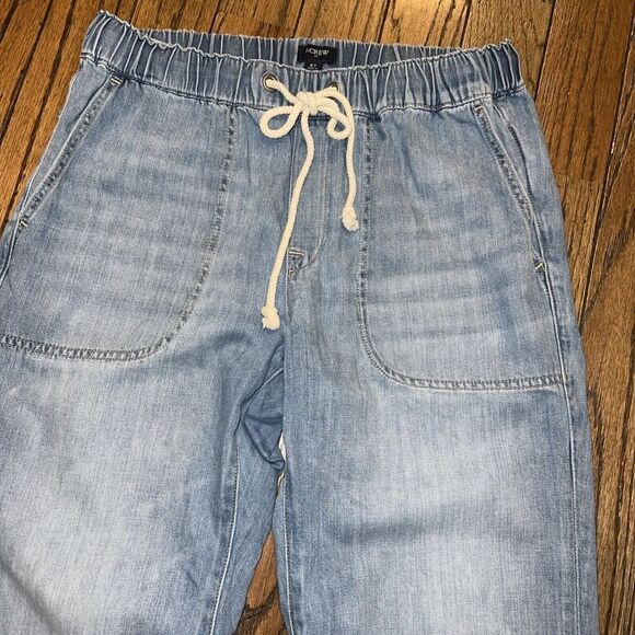 J. Crew Factory Drawstring Blue Jeans / Straight Pants sz. 27 NWOT Deep Pocket - Picture 4 of 10